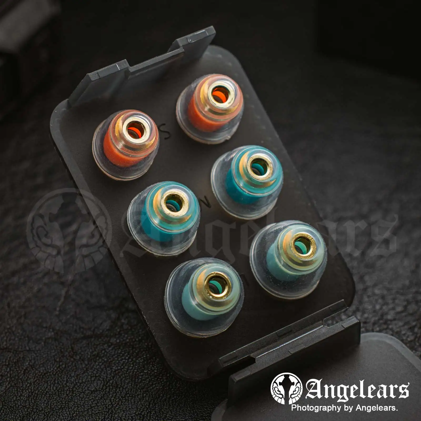 Angelears' Selected Eartips - AE300 Brass Nozzle Liquid Silicone Hybrid Eartips High-Density Brass Core Soft Silicone S/M/L