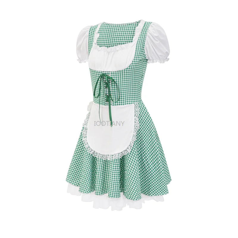 New Oktoberfest Traditional Festival Wench Costume Women Bavarian Dirndl Dress Casual Dirndls Costume Chic Oktoberfest Dress