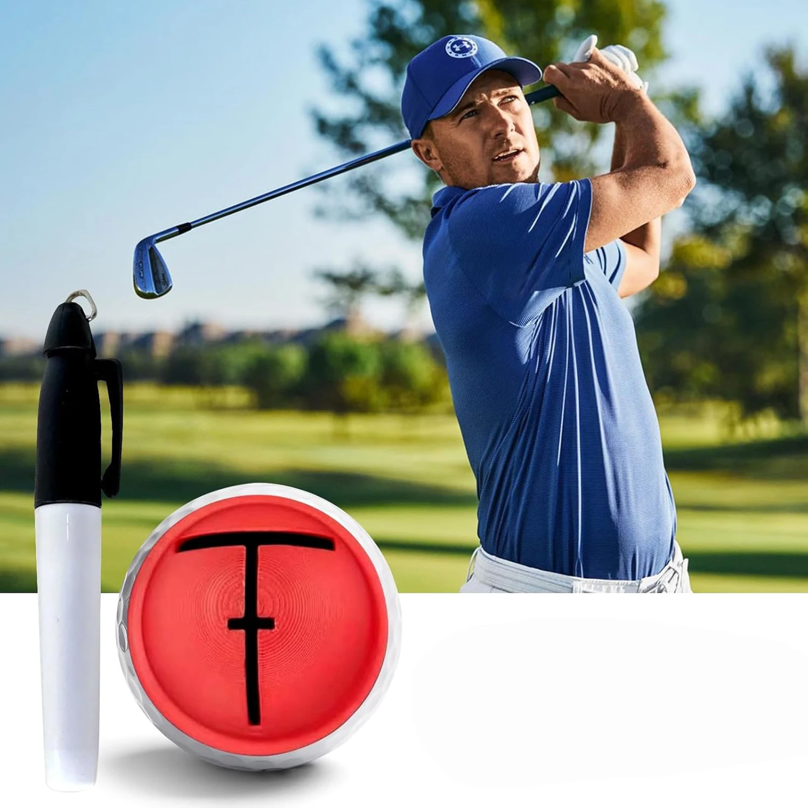 

Инструмент для выравнивания мяча для гольфа с вкладышем для гольфа для универсального использования с любым помощником для удаления мяча для гольфа для точной нацеливания и инсульта