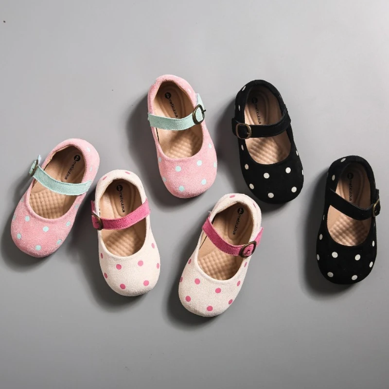 Girls Loafers 2026 New Spring Child Retro Soft Single Shoe Casual Girls Princess Formal Shoes Child Anti Slip Leather Bean Shoes
