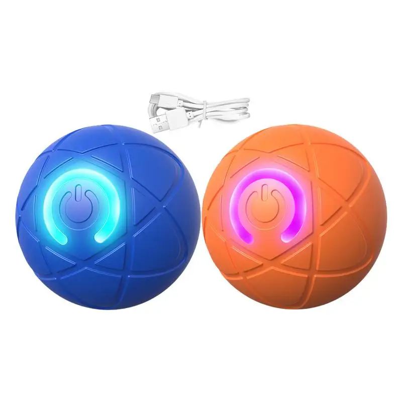 Active Rolling Ball for Dogs USB Interactive Dog Ball Toy Automatic Rechargeable Dog Interactive Toys Dog Ball with LED Light