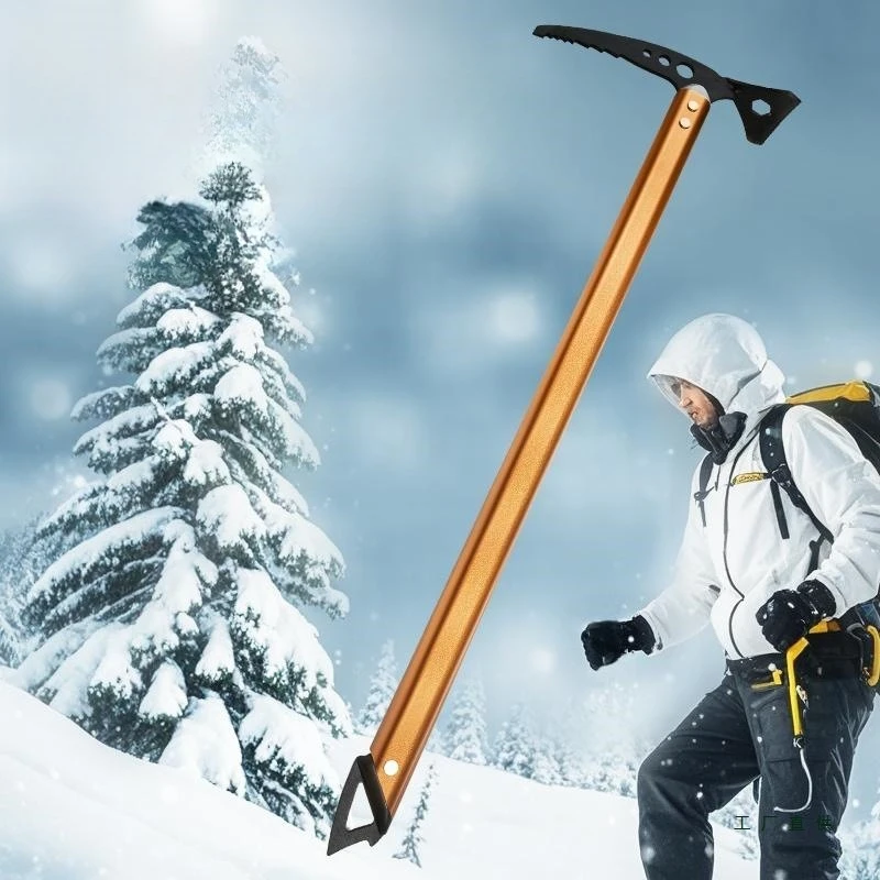 

Ice Axe Climbing Ice Axe Outdoor Ice Breaking Walking Climbing Equipment Alloy Pickaxe Head Anti Slip Thickened
