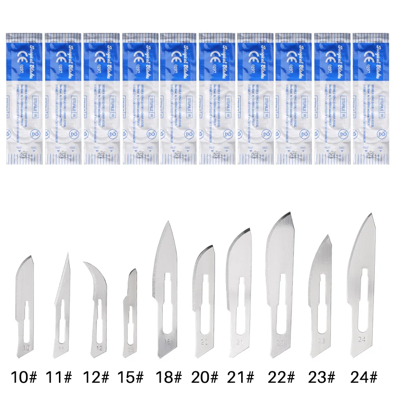 100pcs Surgical Blade, Made of Carbon Steel Material - Suitable for Dental Surgery, Carving, Mobile Phone Repair, and DIY