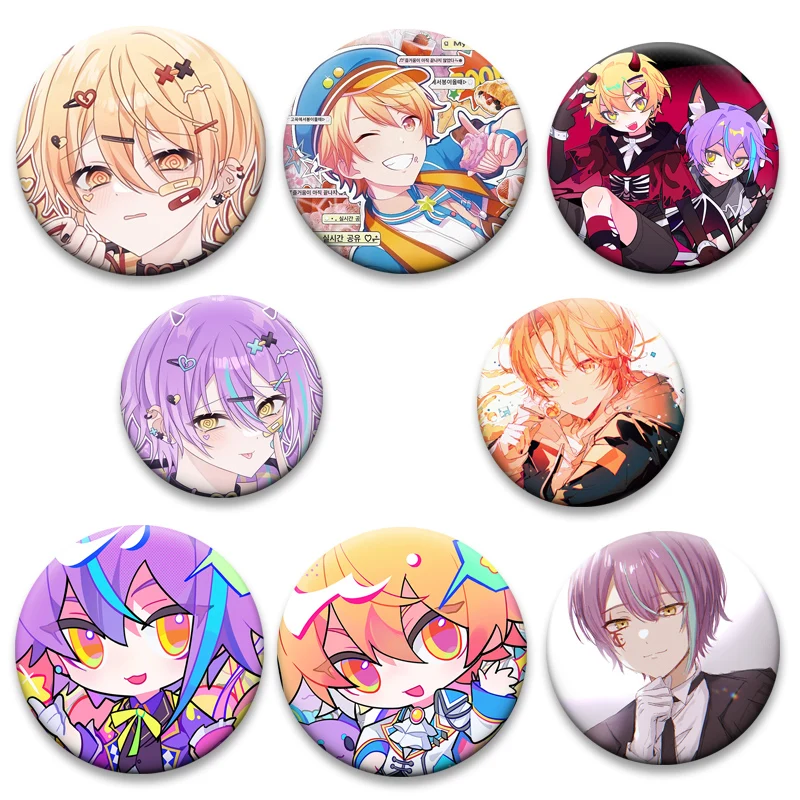 

Cartoon Style Badge Tenma Tsukasa Kamishiro Rui Project Brooches on Backpack Decor Round Anime Pins for Jewelry Gifts Accessorys