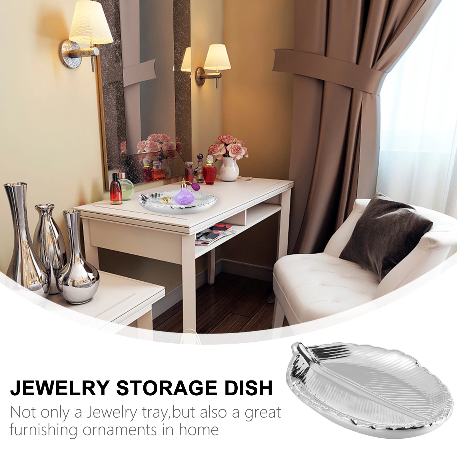 صينية تخزين على الطراز الشمالي منظم مجوهرات من السيراميك عنصر ديكور عملي مع لمسة نهائية ناعمة ومظهر أنيق هدية منزلية