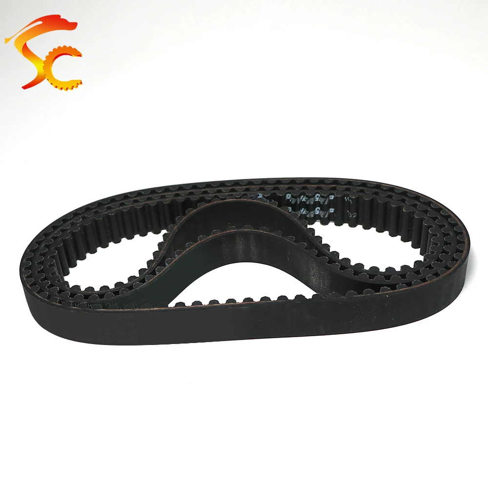 High-Quality HTD 8M 600/608/616/624/632 Timing Belt Width 20/25/30/40mm Pitch 8mm Rubber 8M Synchronous Closed loop belt