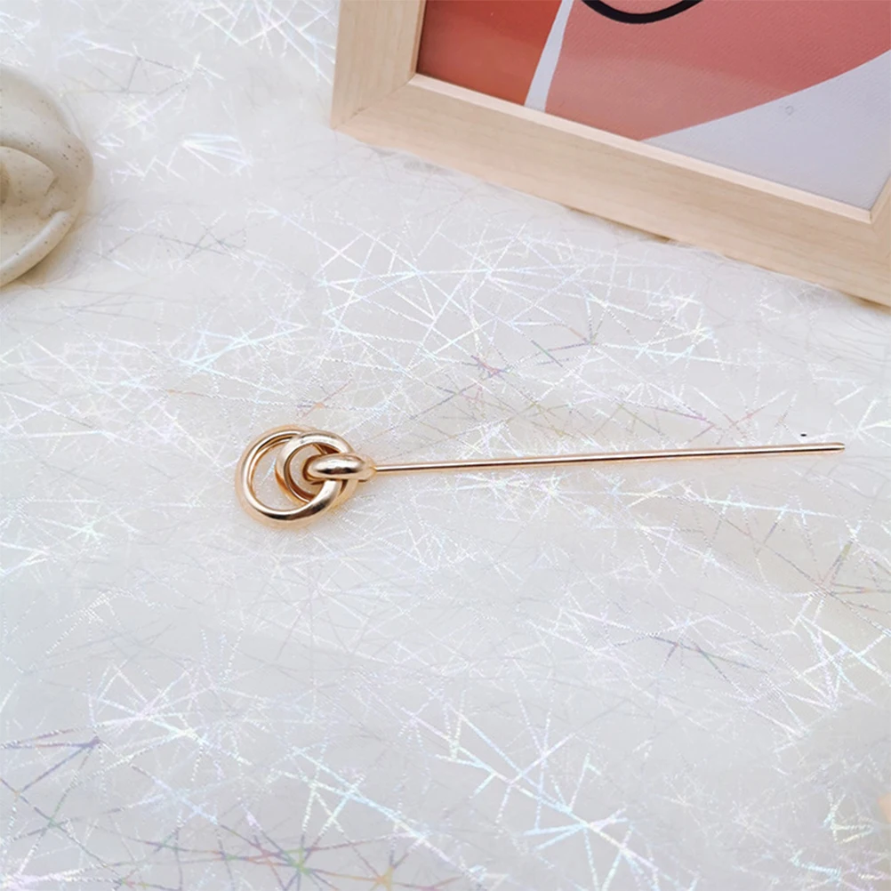 

5pcs Metal Hair Stick Alloy Rose Gold Hairpin Bun Forks for Women Teens Simple Elegant Daily Use Styling Tool Decorative