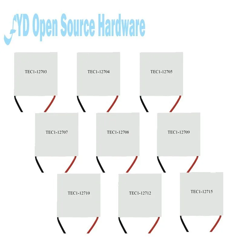TEC1-12703 TEC1-12704 TEC1-12705/07/08/09/10/12/15 Module Thermoelectric Cooler Peltier 40*40MM 12V Semiconductor Refrigeration