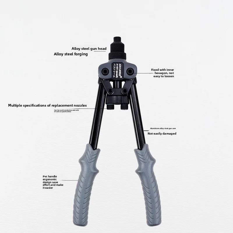Пистолет для заклепок с сердечником, бытовой трудосберегающий пистолет с выдвижной крышкой, отвертка для гвоздей, ручной пистолет для гвоздей с тремя когтями и двойной ручкой
