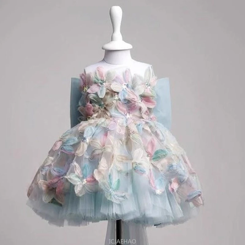 Wed Dress 2025FirsKids Performance Outfit New Summer Vestido t Birthday Princess Dresses Children Piano Recital Pageant Gown