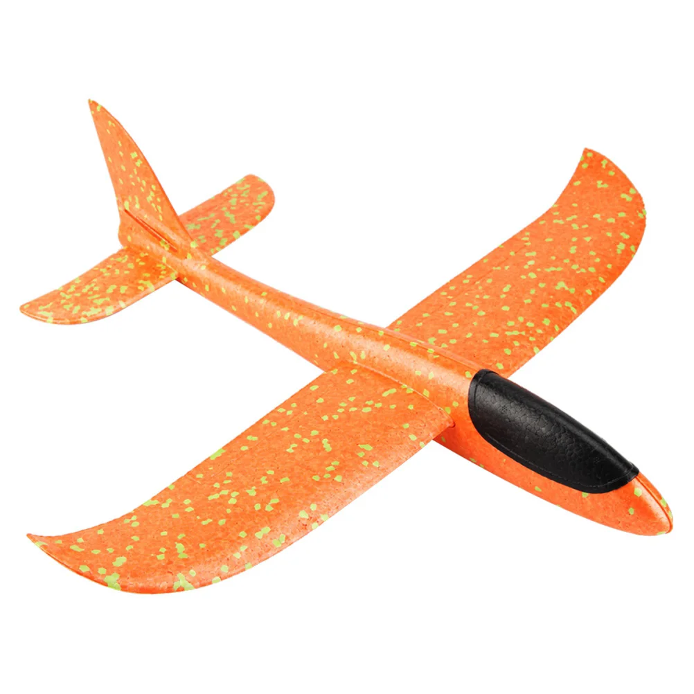 Airplane Model Manual Throwing Whirly Flying Glider Planes for Children Kids Playing (Orange) kids plane toys