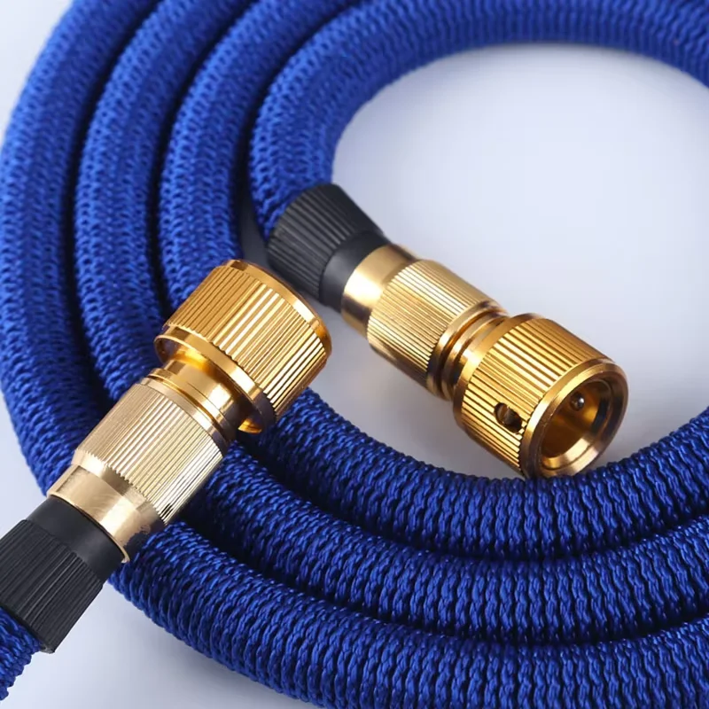 3X Telescopic TPE Water Hose Copper Plated Household Garden Car Wash Magic Telescopic Pipe Outdoor Watering System