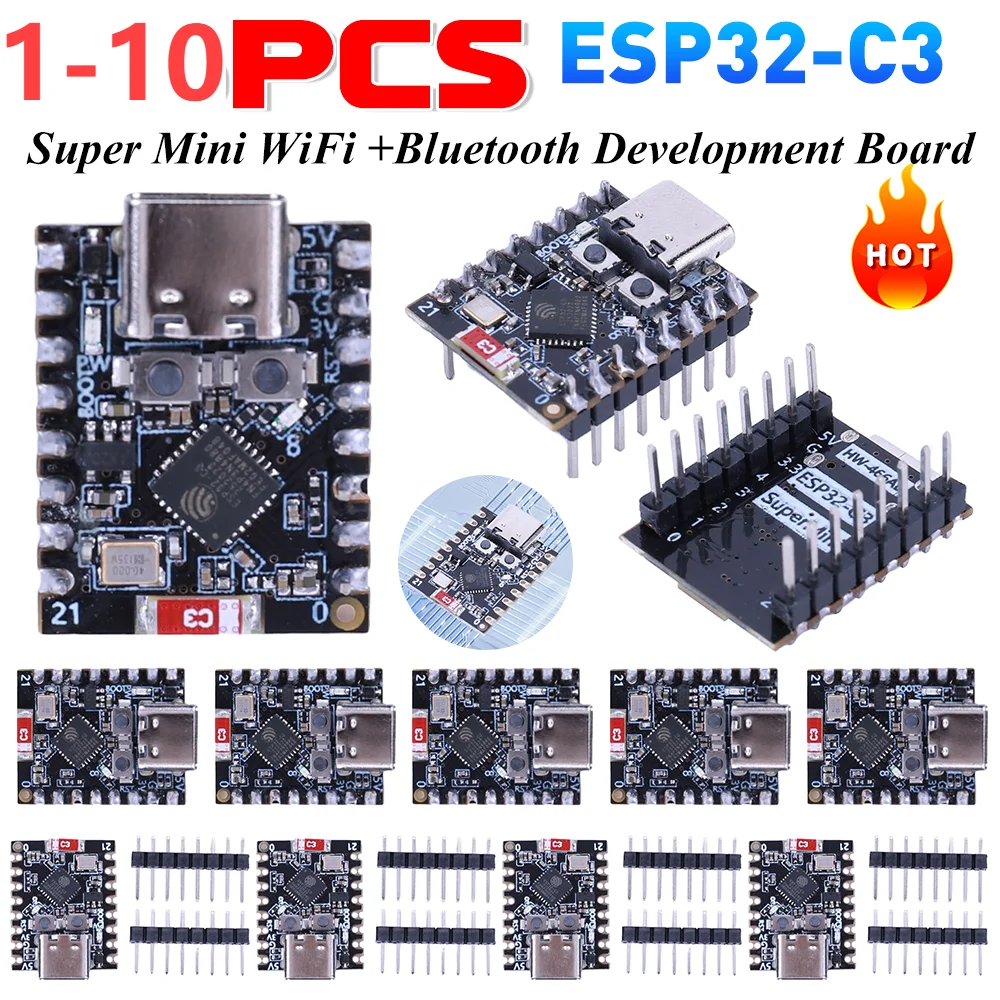 1-10PCS ESP32-C3 Super Mini WiFi Bluetooth-Compatible Development Board for Arduino ESP32 C3 Dev Board CORE Board IOT Board