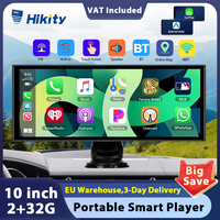 Hikity 2+32G 10.25'' Android Car Radio Android Smart Screen Player Carplay Android Auto Bluetooth Music FM Transmitter Car DVR