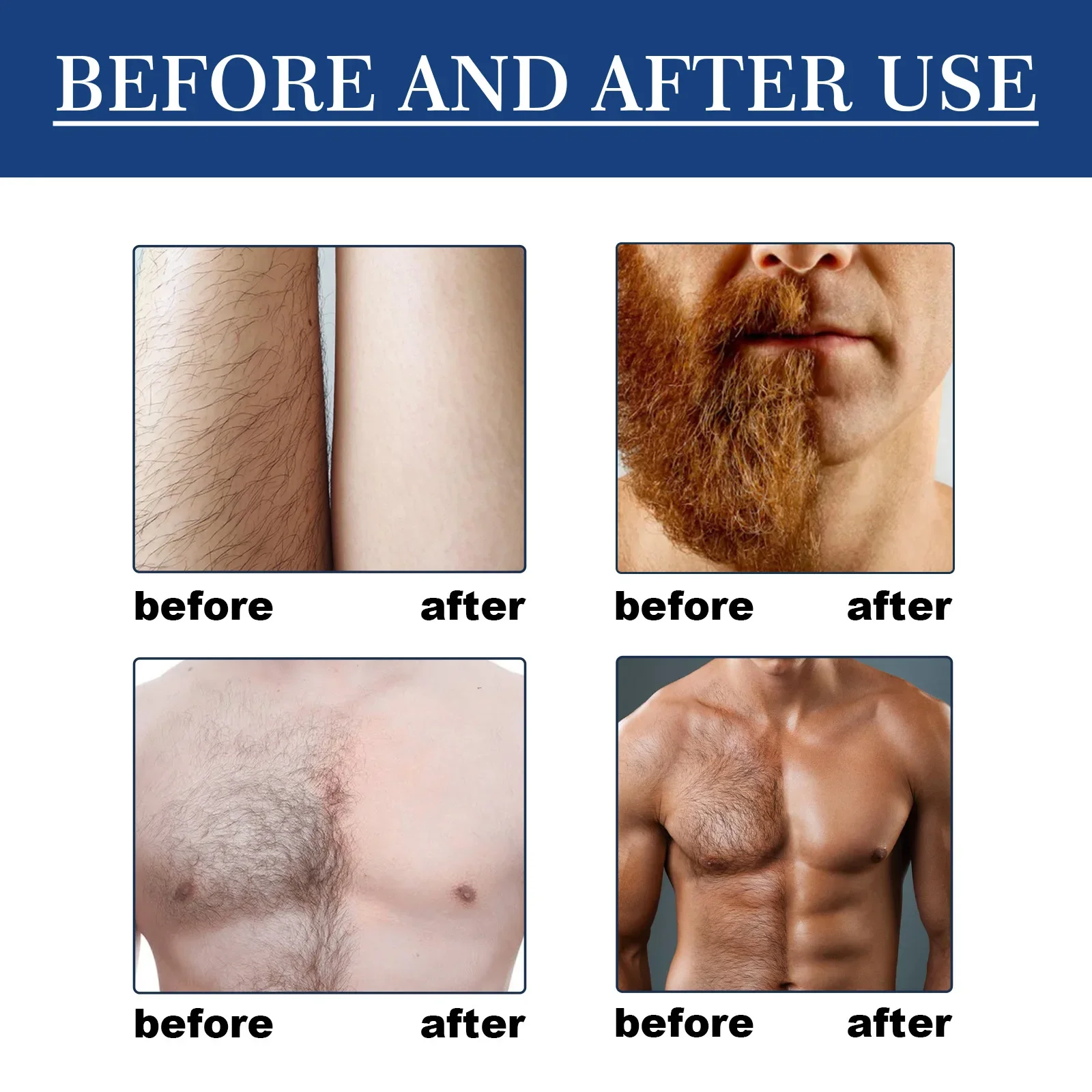 Men's Gentle and Fast Hair Removal Spray for Men, Hairs Removal Spray for Legs, Underarms, Chest Hair - Hair Removal Tools