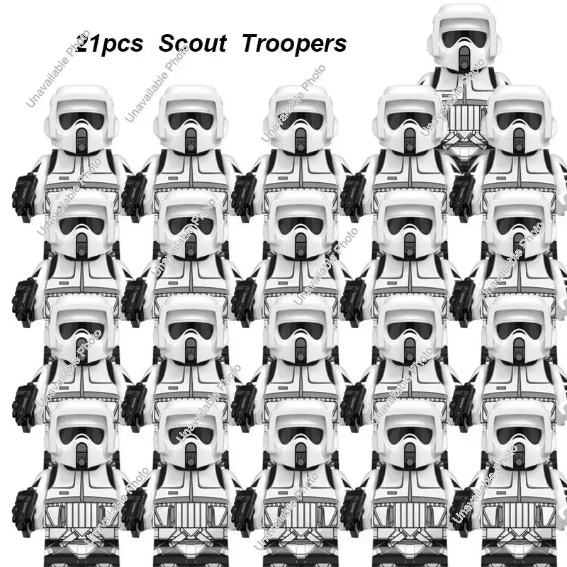 

Hot Toys 21Pcs Scout Troopers Star Wars 501st Legion Trooper Ahsoka Darth Vader HanSolo Luke Jan Dodonna Brick Action Figure Toy