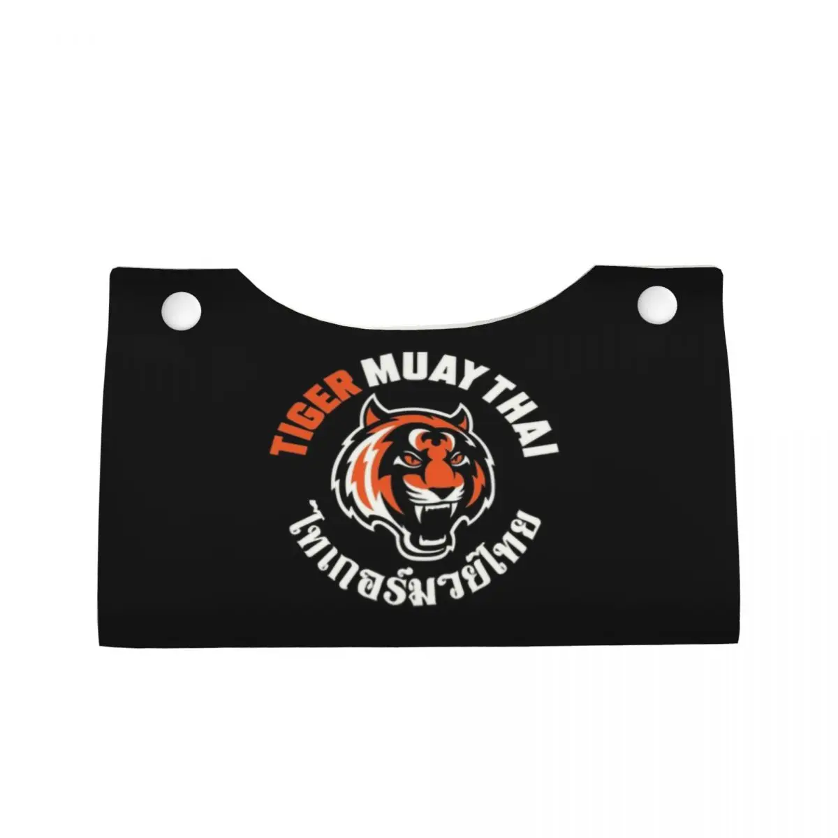 Custom Tiger Muay Thai Tissue Box Cover for Bathroom Car Thailand Boxing Fighter Rectangular PU Leather Facial Tissue Box Holder