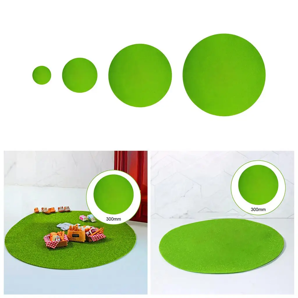 Round Artificial Model , Turf Lawn Paper for Crafts Heimwerken Model Landscape Decoration ()
