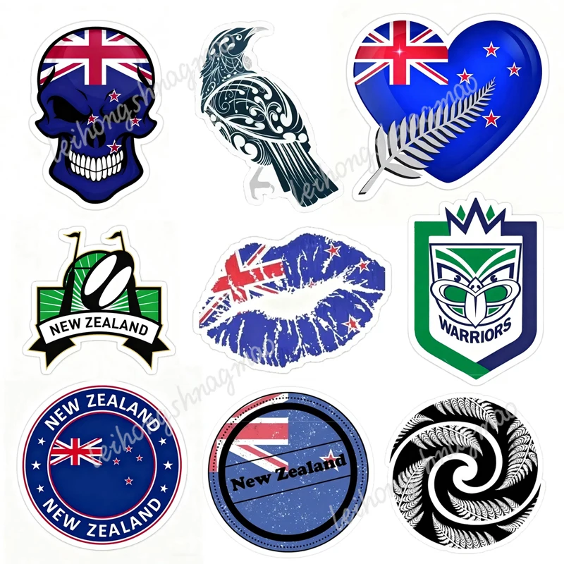 Personalized New Zealand Flag Emblem Car Sticker Decoration Laptop Car Bumper Body Scratch Covering Vinyl Stickers