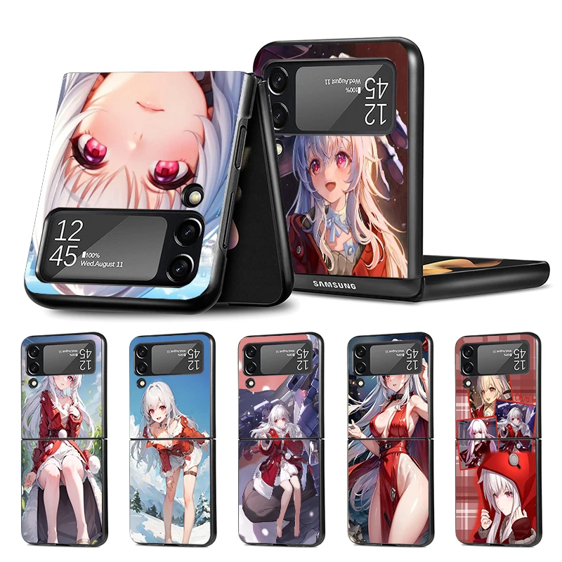 Honkai Star Rail Clara Z Flip 4 Phnoe Case For Samsung Z Flip 3 5 5G Black Hard Shell Galaxy ZFlip3 ZFlip4 ZFlip5 Unique Cover L