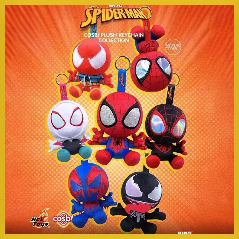 2025Nuevo juguete Cosbi Spider Man llavero de caja ciega de moda-Ghost Spider Gwen Crimson Spider Venom lindo regalo de colección de superhéroes