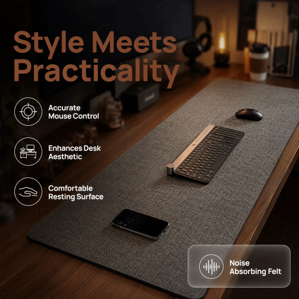 Cotton Linen Texture Waterproof Computer Desk Mat Wear Resistant Large Office Desk Pad Non-Slip Durable Mouse Pad Writing Desk