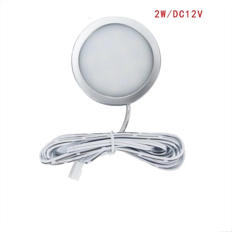 

Dimmable 2W DC12V LED Under Cabinet Closet Light Aluminum LED Display Case Lights For Kitchen Counter Cupboard Puck Lights