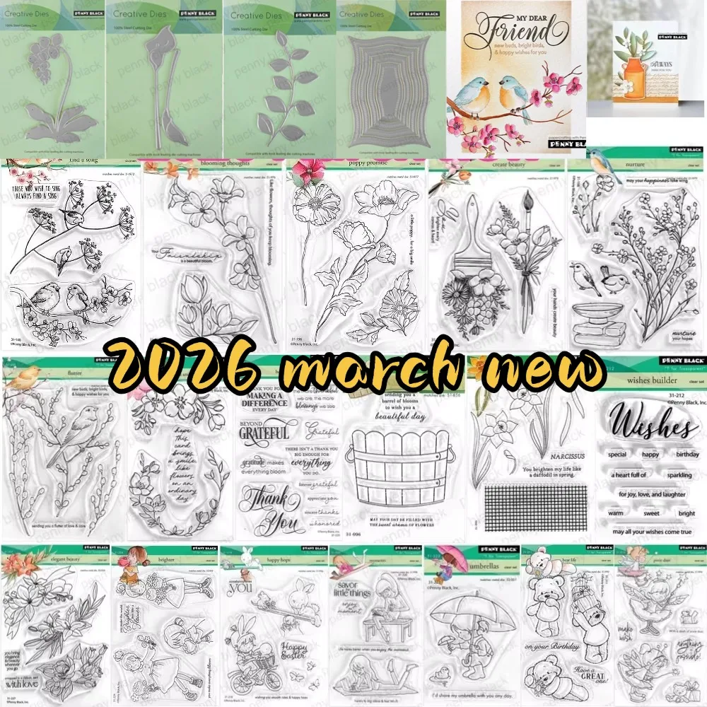 

2026 new Verdant Reach Metal Greenery Cut dies and Stamps for DIY Scrapbooking Photo Album Embossing Decorative Paper Cards