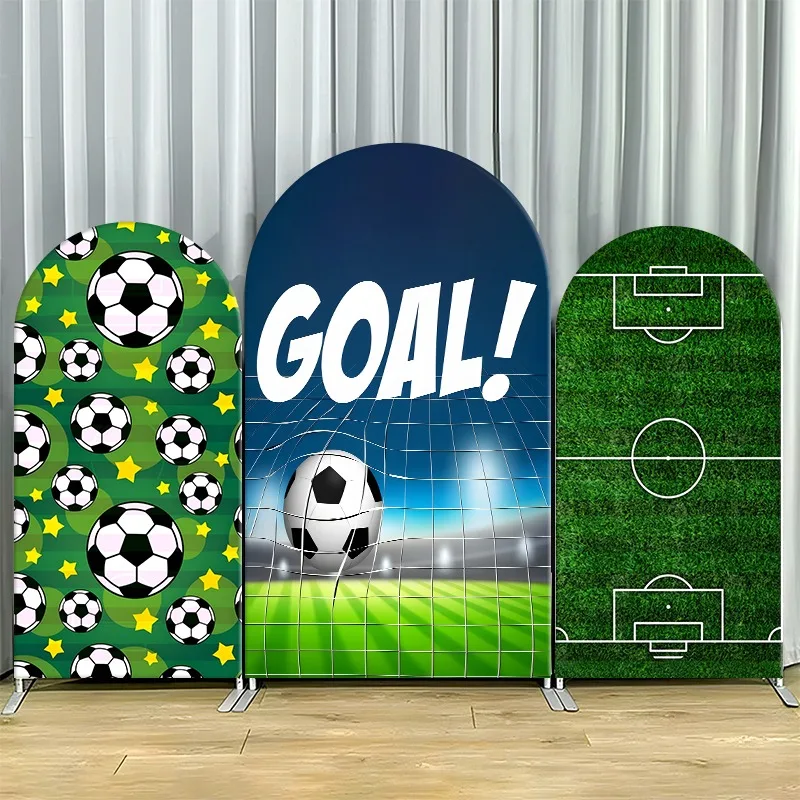 

Arch Backdrop Cover Single Side Soccer Footballs Goal Net Pitch Party Decoration Photo Booth Background Event Supplies Props