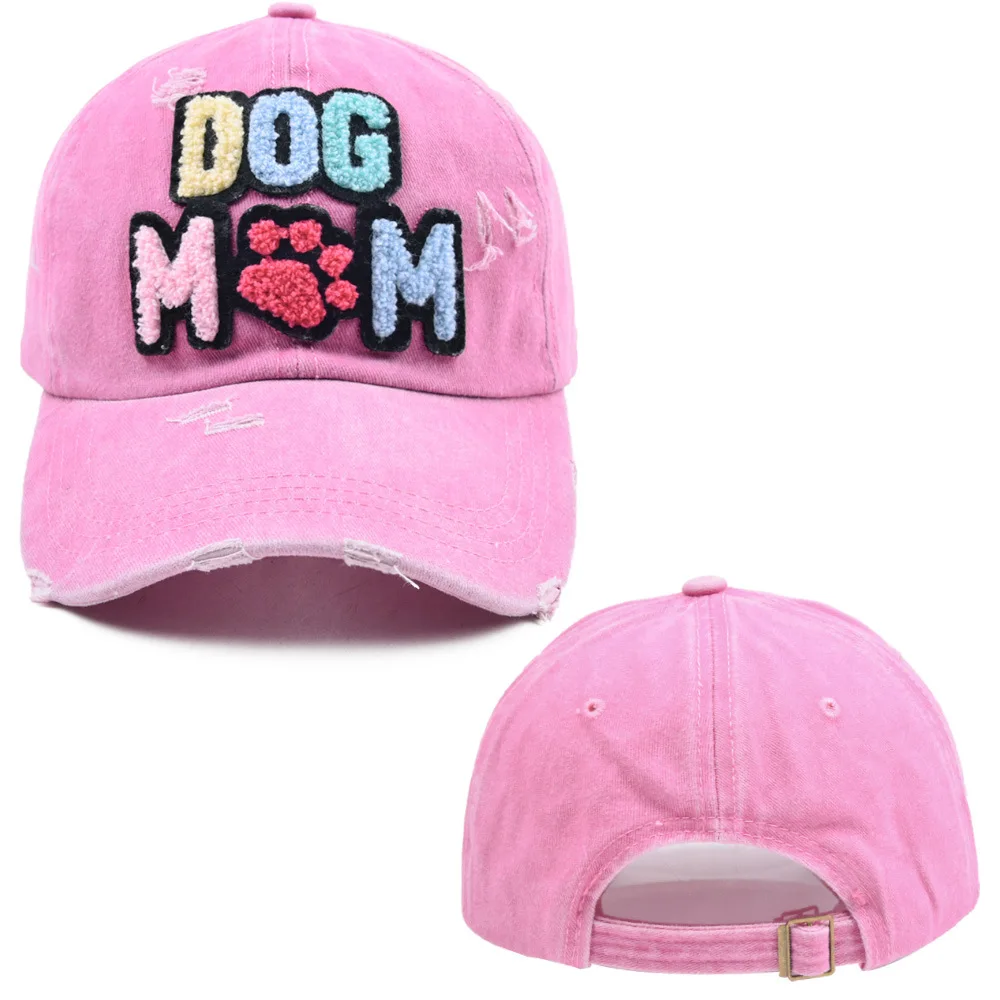 Unisex Dog MoM Letter Baseball Cap Women Vintage Cotton Jeans Caps Spring Outdoor Causal Hat for Female Hair Accessories Hats