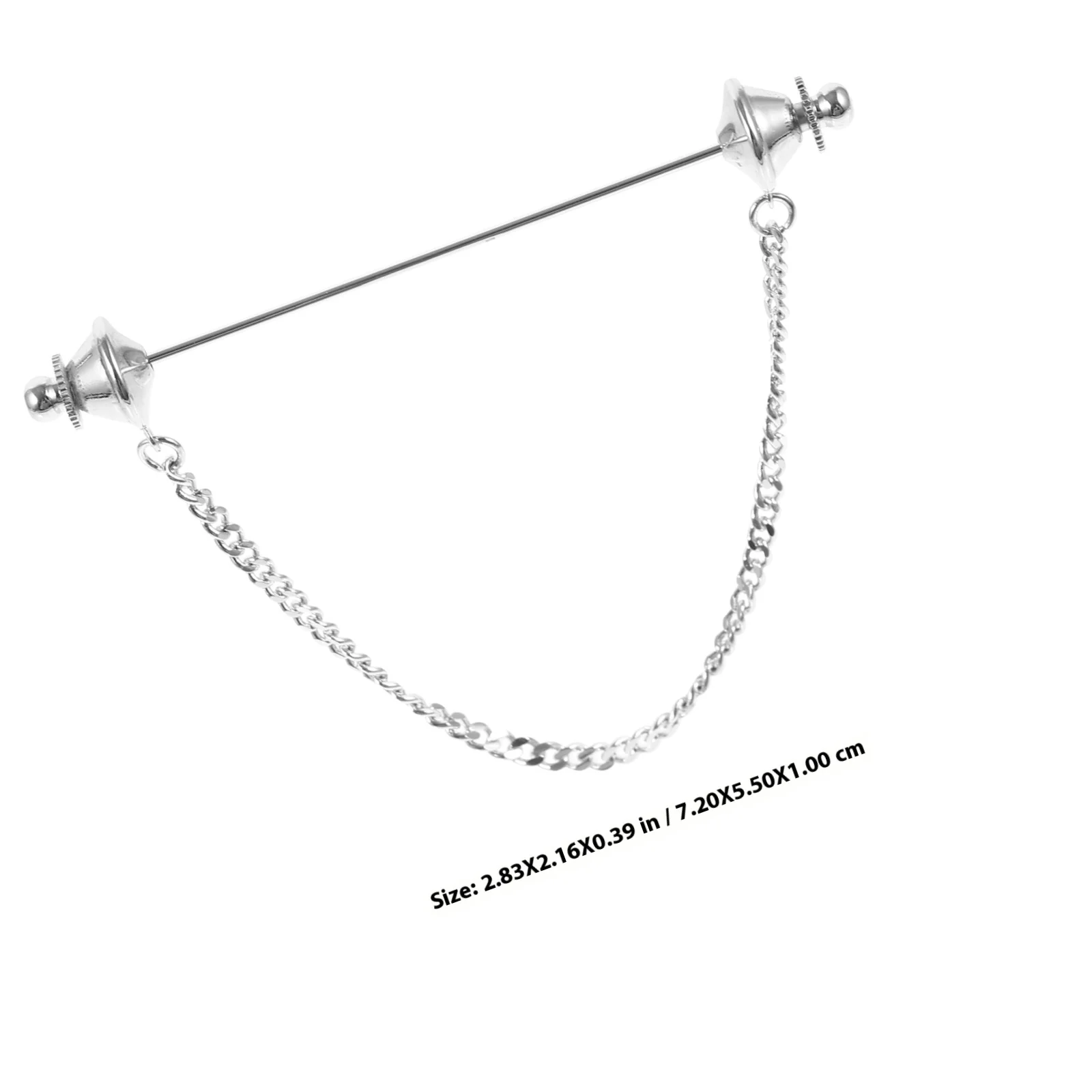 الرجال طوق دبوس سلسلة بروش معدني قميص ربطة العنق دبوس الزخرفية الملابس الأنيقة الديكور مأدبة الاحتفال