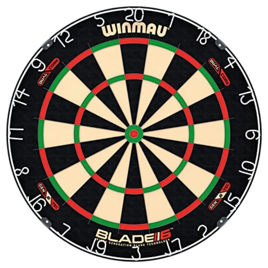 

Darts Blade 6 Dual Core Professional Dartboard for tournament play sisal fiber black/green ultra-dense self-healing surface
