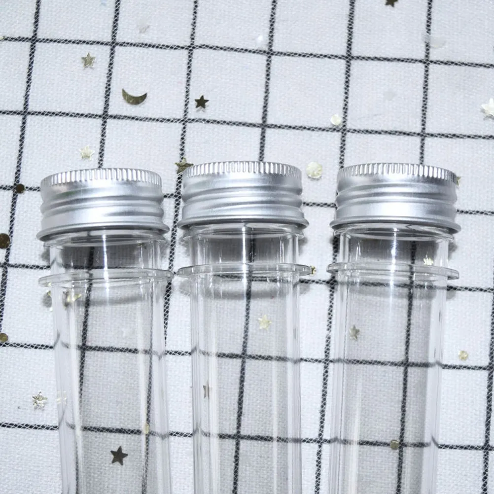 20Pcs Clear Plastic Test Tubes 40Ml Pet Cylindrical Containers Screw Caps Leakproof Candy Holders Gift Treat Box for Party