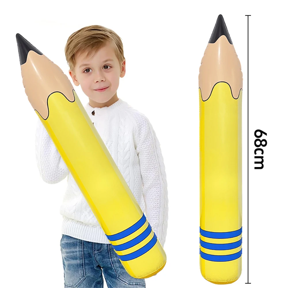 68 cm bunter aufblasbarer Bleistift – ideal für Schulpartys und Kinderdekoration