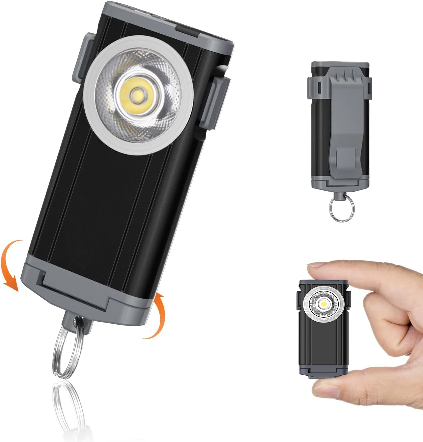 

Rechargeable Pocket LED Compact Magnetic Flashlight EDC Keychain Light