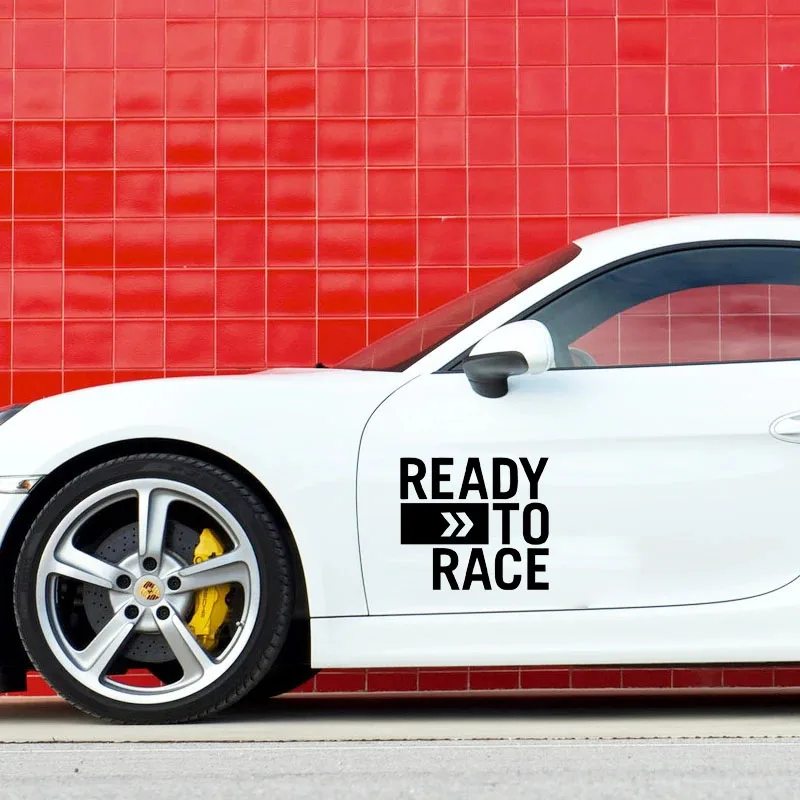 

Наклейка на автомобиль "Ready To Race", виниловая наклейка с гоночным слоганом для экстерьера авто, декор для спортивных автомобилей