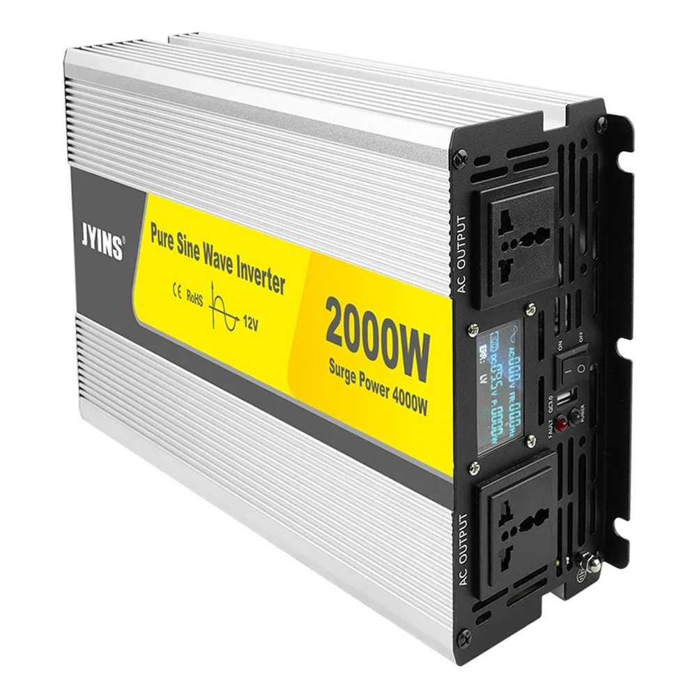 Inversor 12V 24V 48V Tot 110V 220V Zuivere Sinus Off Grid Omvormer 300W 2000W 3000W 5000W 6000W Dc Naar Ac Power Zonne-Energie O