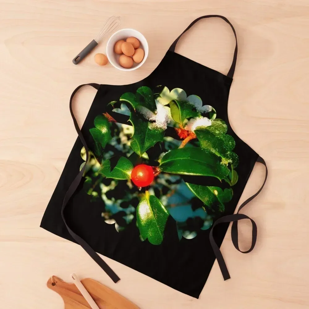 

Snowy Morning Christmas Inspiration Holly Collection -#4of 7 Apron For Hairdresser Kitchen Novel Kitchen Accessories Apron