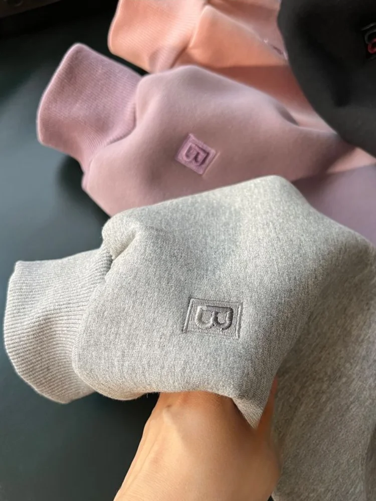 

Свитер с капюшоном для женщин, осенне-зимний новый толстый свободный универсальный повседневный кардиган на флисовой подкладке, верхняя одежда на молнии XQ131