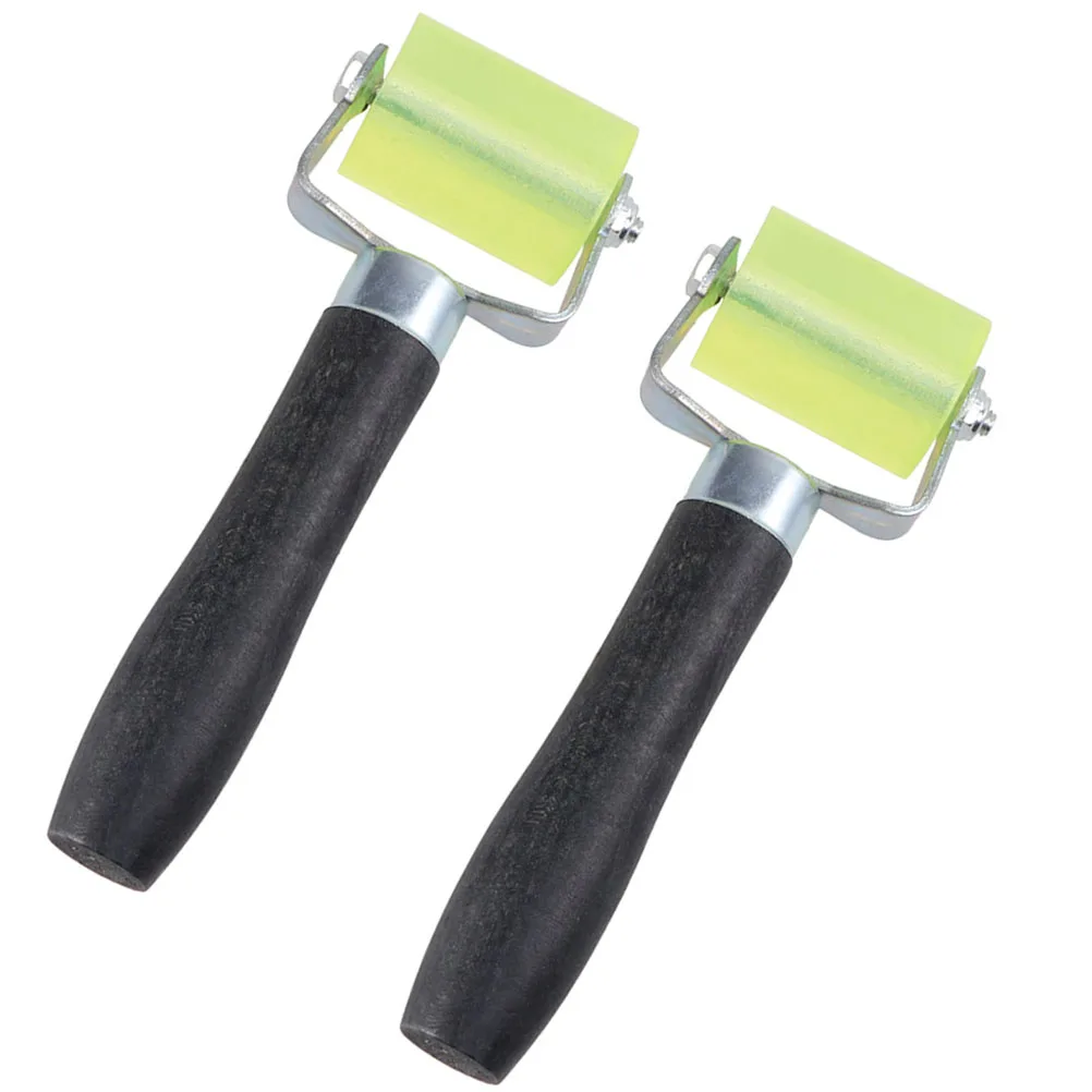 

2pcs Wallpaper Reusable Plastic Smoothing Wallpapering Roller Tool Seam Roller Wallpapers Scroll Wheel Long H