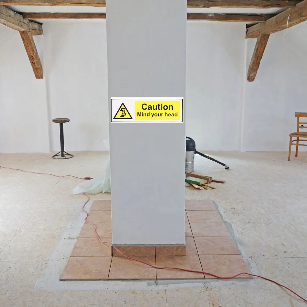 3pcs Warning Decal Stickers Low Clearance Sign For Caution Safety Waterproof Durable Watch Your Head Signs