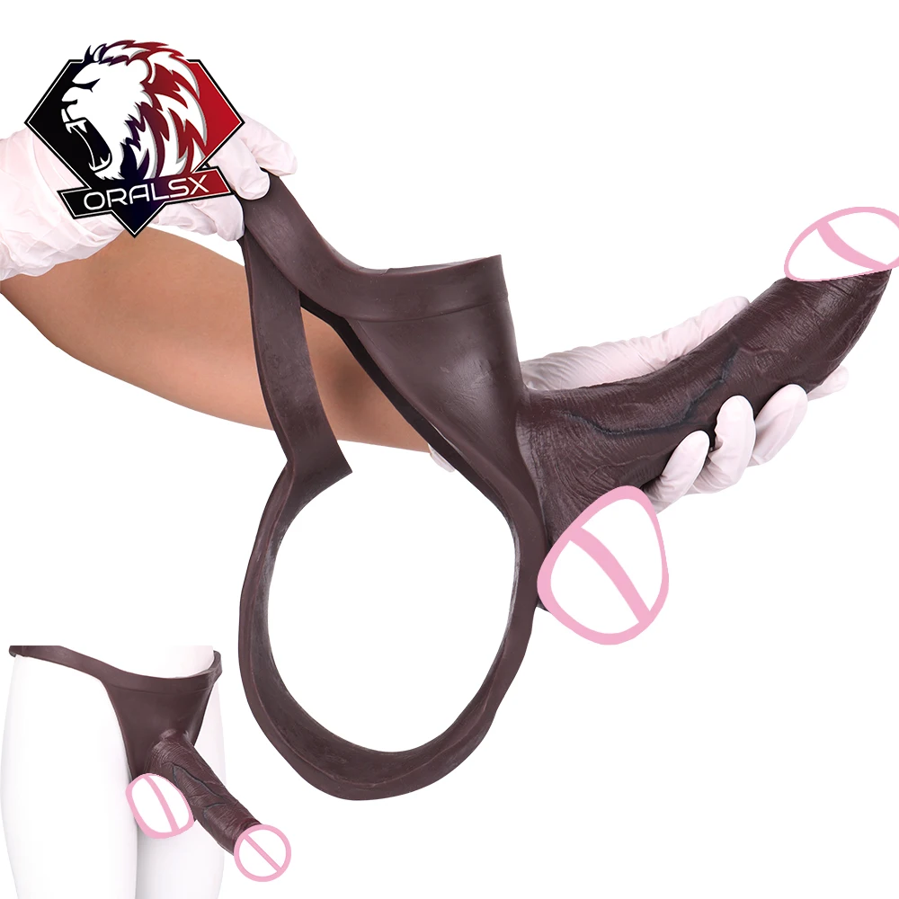ORALSX نابض بالحياة الجوف دسار للرجال سراويل مع يمكن ارتداؤها القضيب كم ديك تكبير سيليكون ذكر معدات الاستمتاع واللعب الجنسي الكبار #1