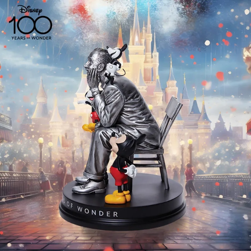 ديزني الأصلي المرآب عدة ميكي ماوس 100th الذكرى زخرفة والت وميكي شخصيات كرتونية لعب للأولاد هدية نموذج