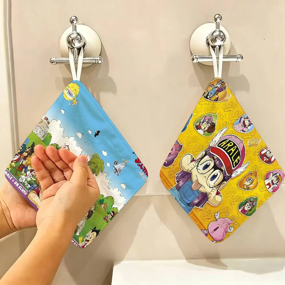 Dr S-Slump Anmie Polyester Cotton Hanging Kitchen Towel, Absorbent Hand Wiping Cloth for Daily Cleaning Drying