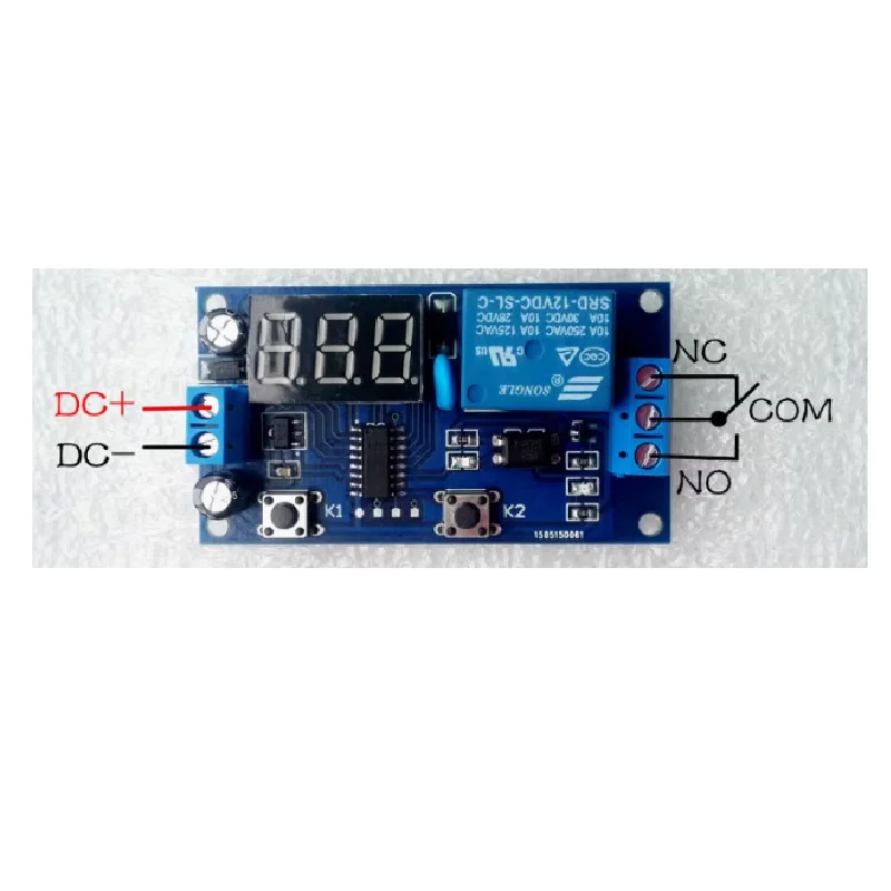 

Infinite cycle intermittent delay device, first connect and then disconnect countdown relay module 12V5V
