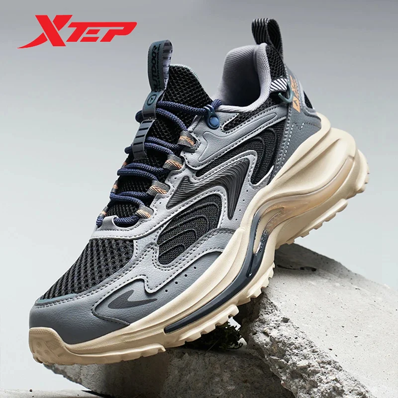 Xtep Wujing 2.0 Walking Shoes Men Breathable Mesh Comfortable Causal Sports Shoes Vintage Fashion Male Sneakers 977319170008