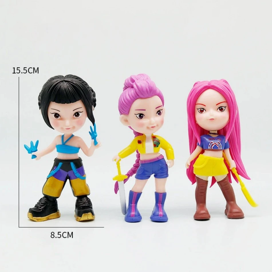 15CM-version Q-KPop chasseurs de démons Superstar Rumi Mira Zoe acrylique PVC Figurine jouet Anime Figurine poupée pour les Fans cadeau