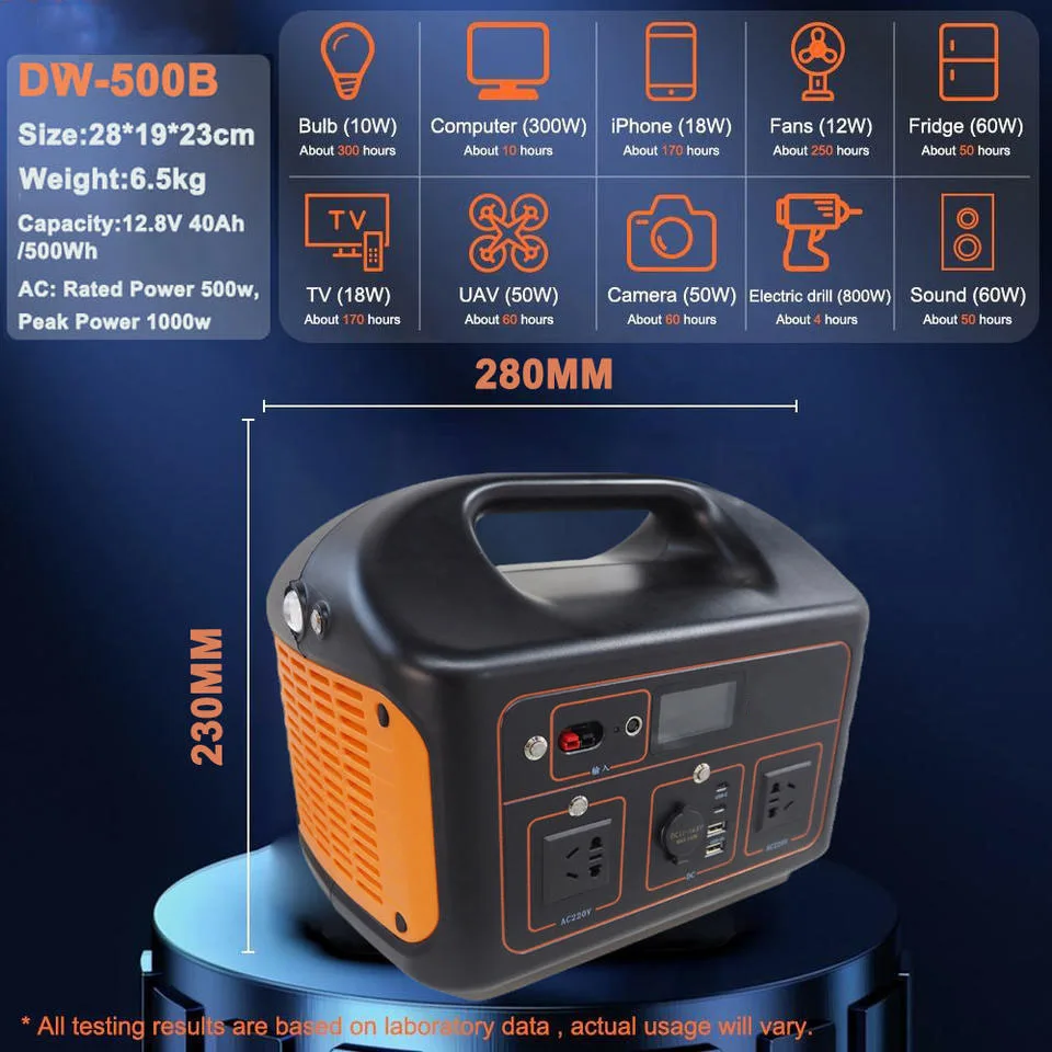 3000 Watt Outdoor Power Station Lifepo4 Portable Solar Generator 110 Volt Power Station 2400 Watt Energy Storage Battery