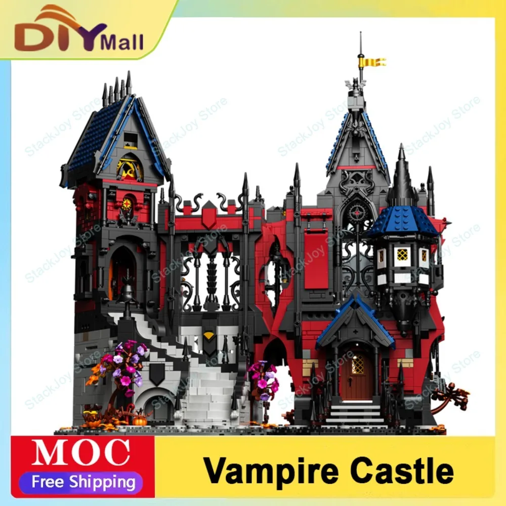 

3540 шт., строительный набор замка вампира, готический ужас, модель архитектуры, настольный DIY, средневековые кирпичи для взрослых, подростков, подарок на Хэллоуин