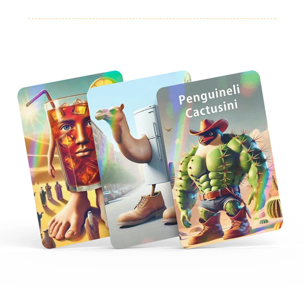 30 قطعة بطاقات Brainrot الإيطالية مضحك ألبوم Brainrot بطاقات Tralalero Tralala راقصة الباليه Cappuccina بطاقة فلاش جمع الهدايا